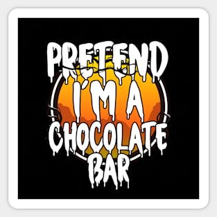 Pretend I'm A Chocolate Bar Halloween Couples Costume Halloween Scary Happy Halloween Day 2021 Sticker